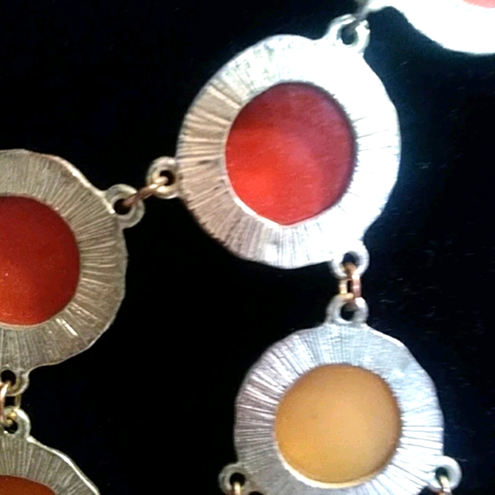 Orange Statement Necklace. - image 5